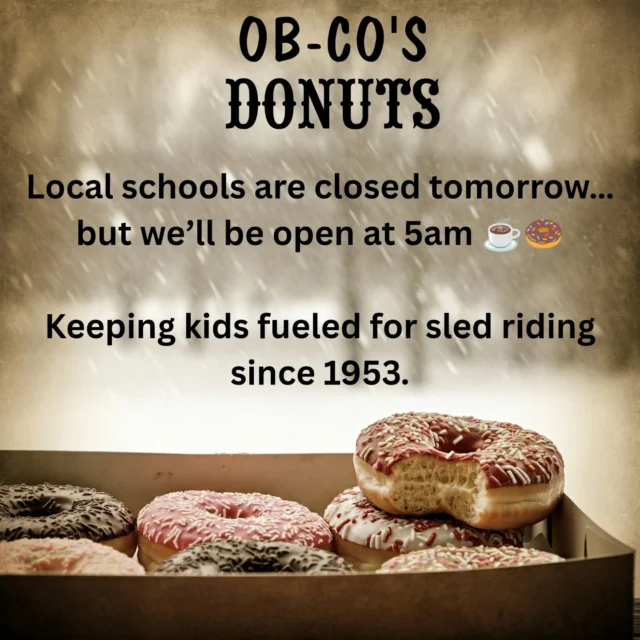 Stop by tomorrow!! DONUT forget delivery available thru DoorDash, GrubHub, and UberEats!!!

#communitychoiceawards #snowday #donut  #tomsriverlocal #tomsrivernj
