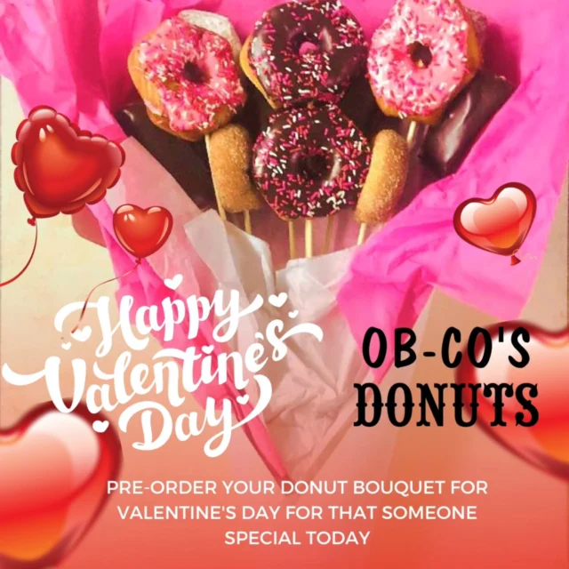 Skip the flowers—get donuts 🍩💘 Donut bouquets are the perfect Valentine’s Day gift! Call now to pre-order.

#valentinesday #donuts #tomsrivernj #tomsriverlocal #JerseyShoreEats