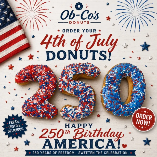 Call now to place your orders for 4th of July weekend and beat the line!!!

#jerseyshore #independenceday #250america #donuts #eatlocal