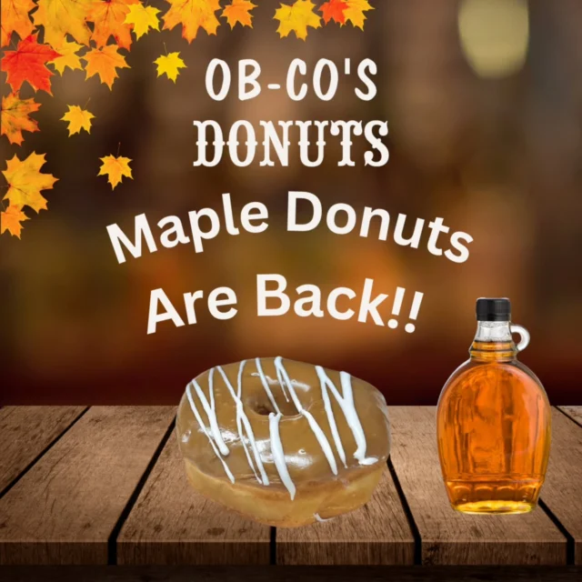 🍁🍩 MAPLE IS BACK! 🍩🍁

It’s time for one of our favorites to make its return! Sweet, maple-y and ready to disappear fast. 😉

Grab yours while they last!